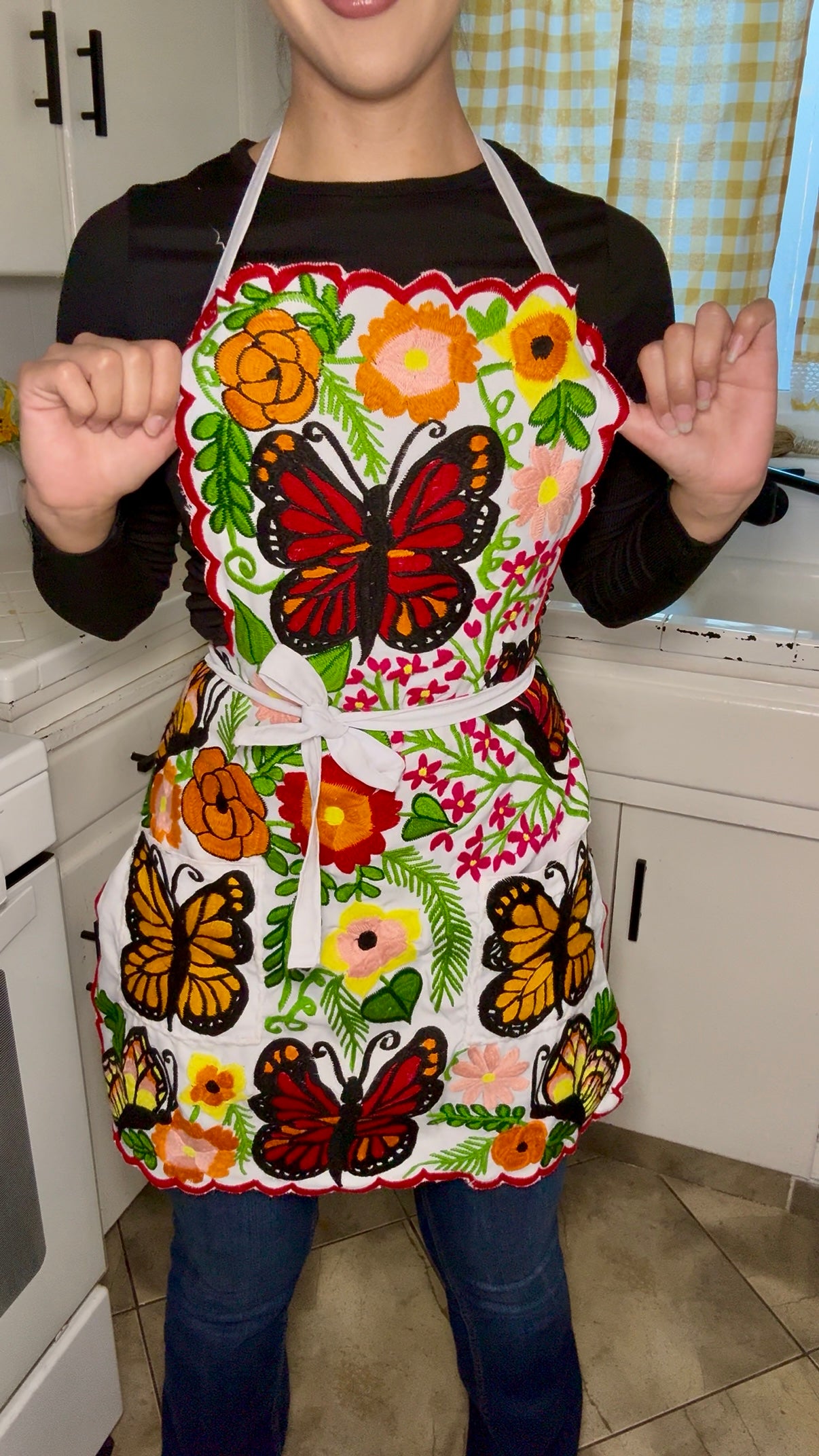 Mariposa/butterfly 🦋 Embroidery Apron
