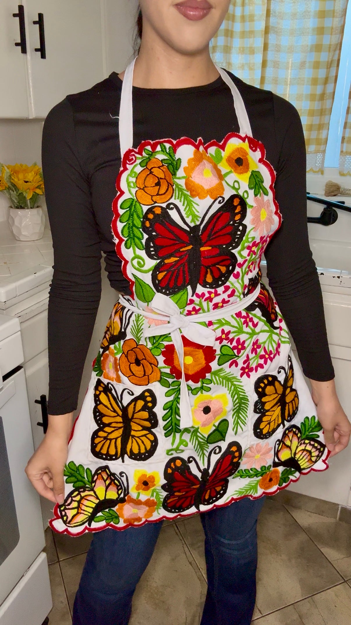 Mariposa/butterfly 🦋 Embroidery Apron
