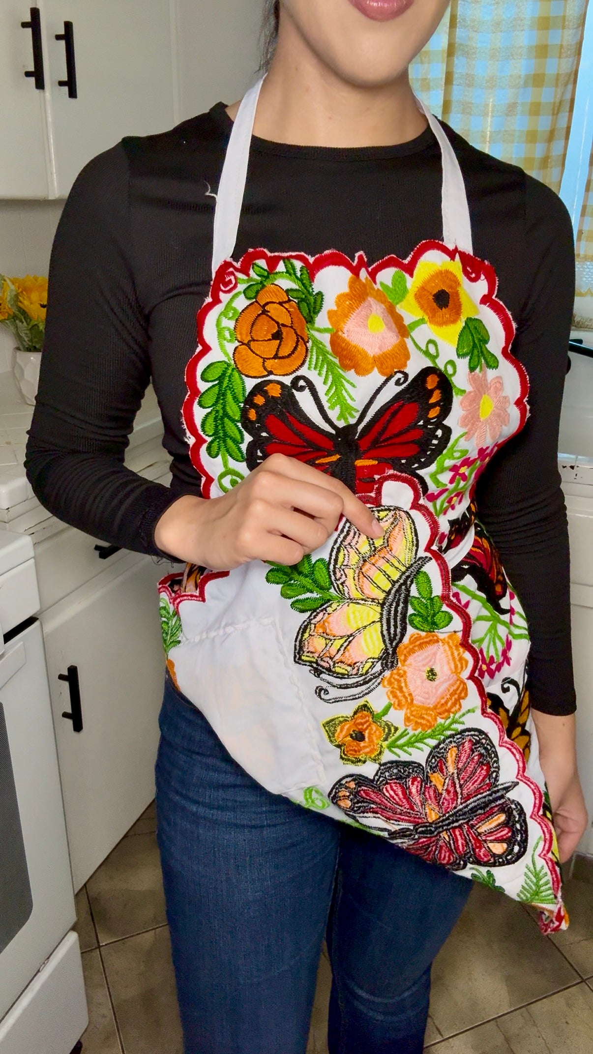 Mariposa/butterfly 🦋 Embroidery Apron