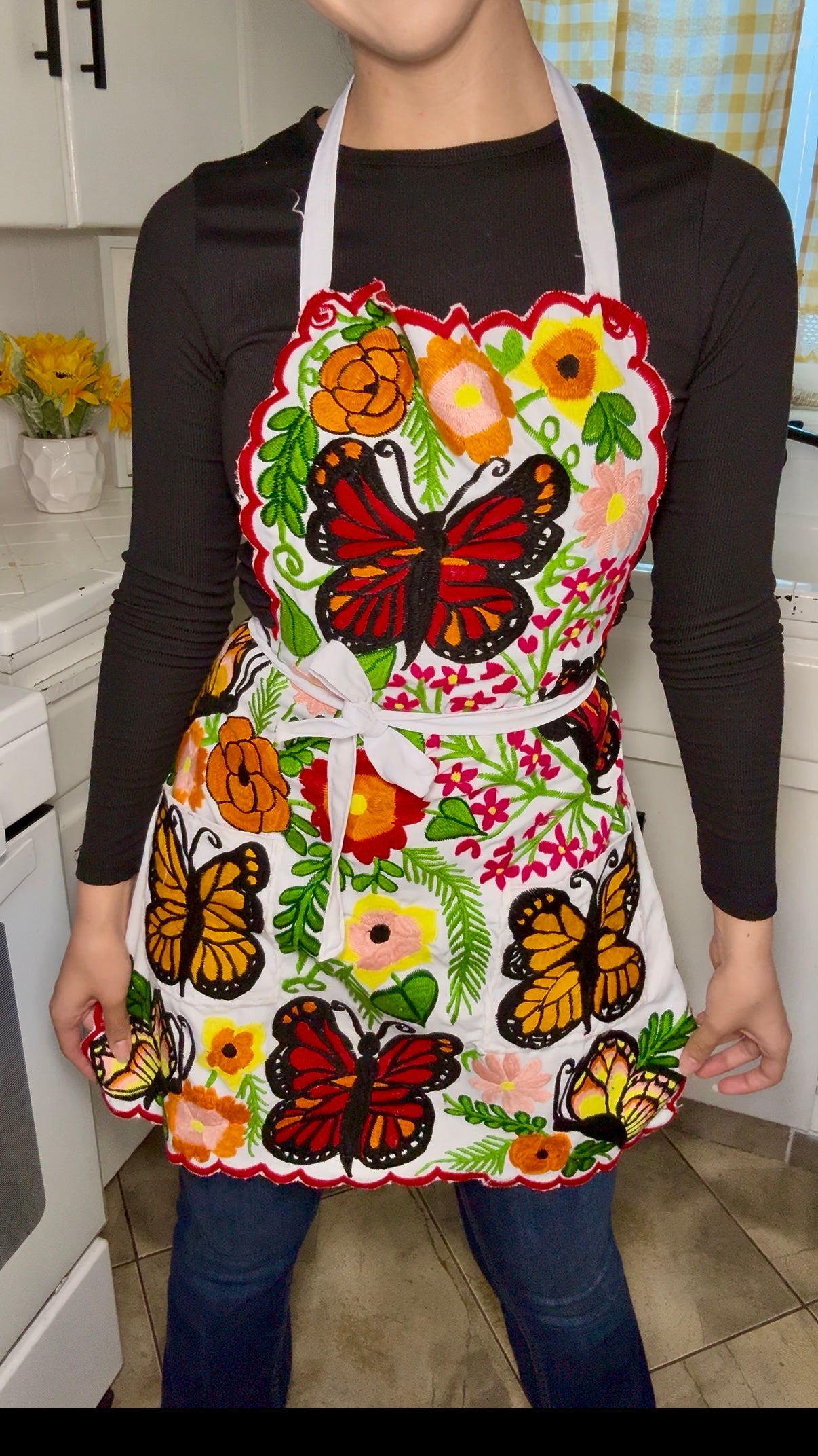 Mariposa/butterfly 🦋 Embroidery Apron