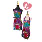Kids Embroidered Purple Multicolor Apron