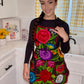 Black Mexican Embroidery Apron