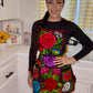 Black Mexican Embroidery Apron