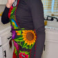 Black Mexican Embroidery Apron