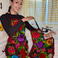 Kid's Black Mexican Embroidery Apron