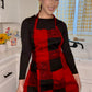 Red and Black pattern Apron 🤠