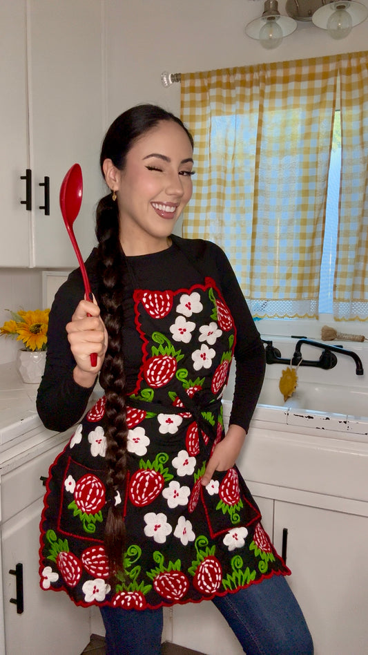 Fresita Embroidery Apron 🍓