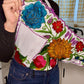 White + Purple Mexican Embroidery Apron