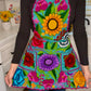 Blue Mexican Embroidery Apron