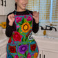 Blue Mexican Embroidery Apron