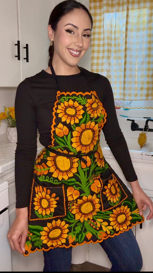 Sunflower Mexican Embroidery Apron