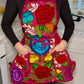 Pink Mexican Embroidery Apron