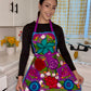 Purple/Morado Mexican Embroidery Apron