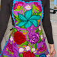 Purple/Morado Mexican Embroidery Apron