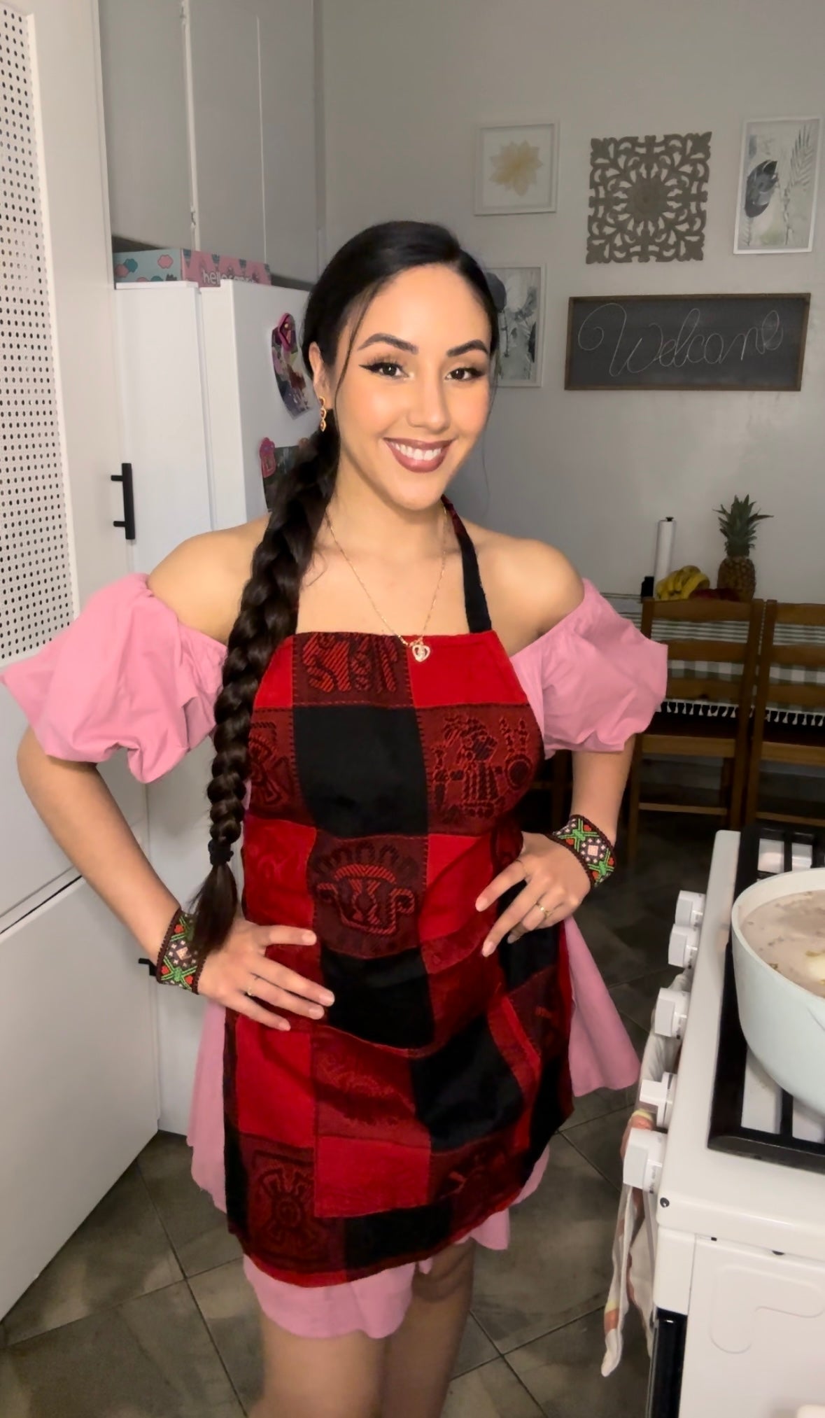 Red and Black pattern Apron 🤠