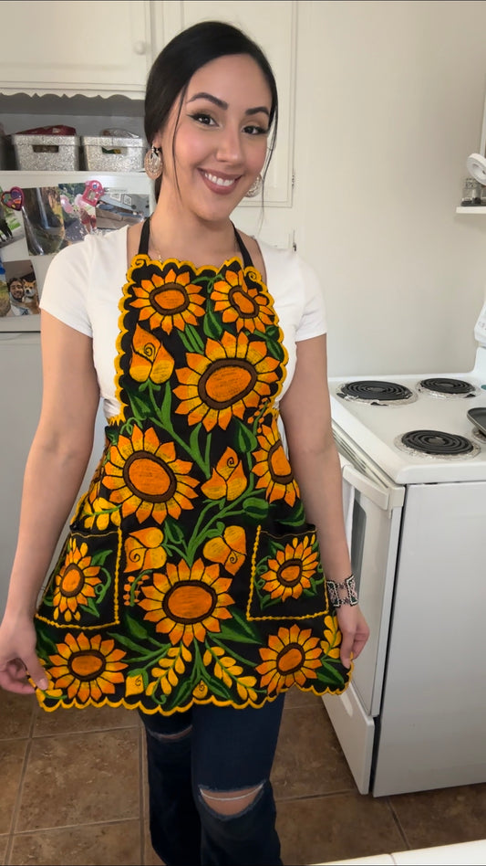 Sunflower Mexican Embroidery Apron