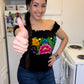 Black Coqueta Top