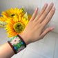 White Handmade Huichol Bracelet/Pulsera Huichol Blanca